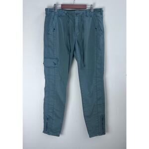 Sundance Sage Green Cargo Pants Size 6 Pull String Boho Cottage Casual Outdoor